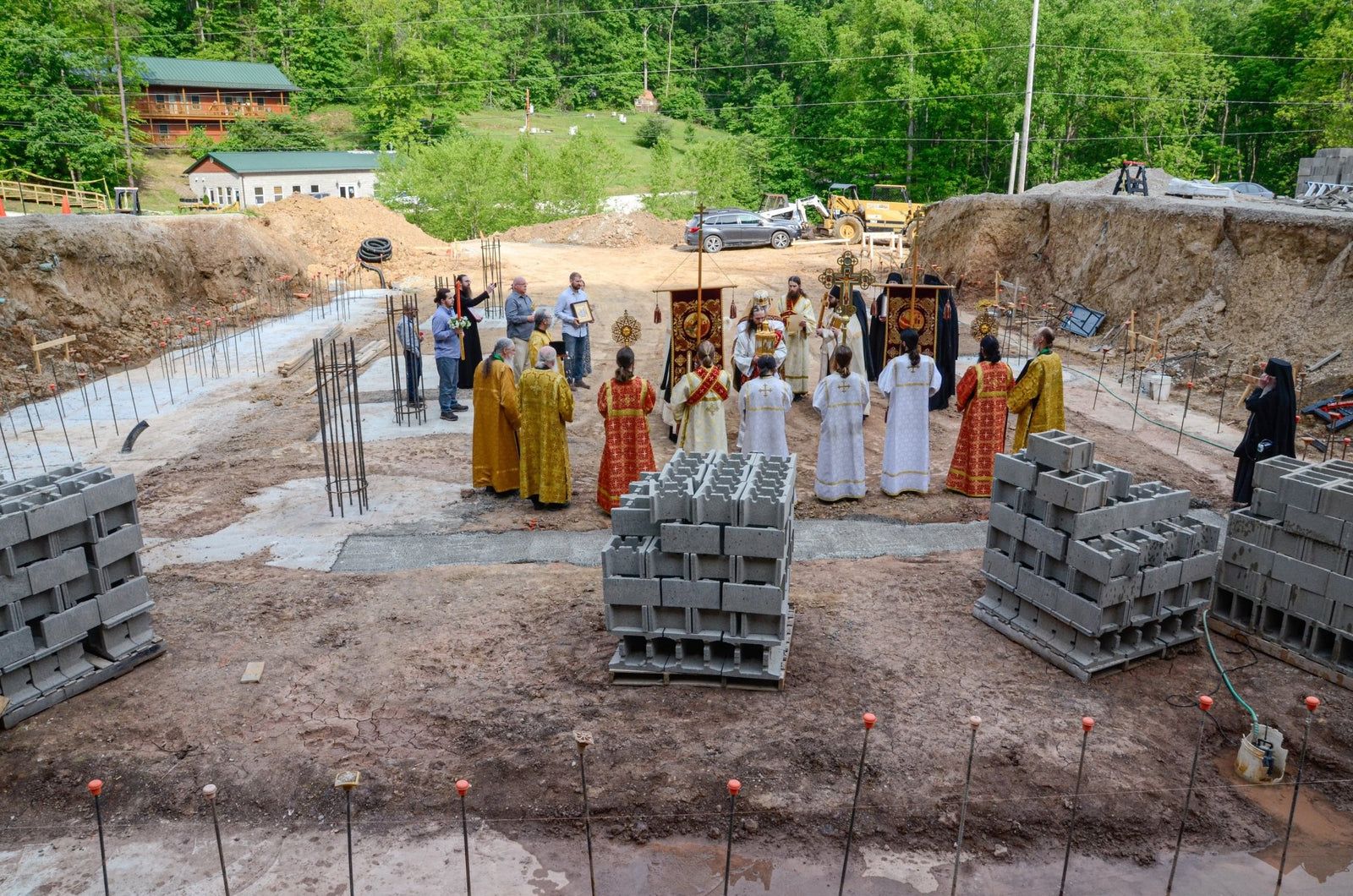Brotherhood Serves Special Moleben with Procession to Overcome Obstacles in Church Construction - Holy Cross Monastery
