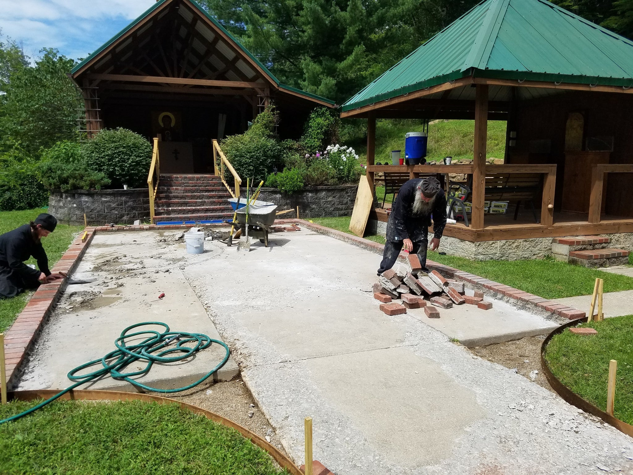 Renovation Begun at Outdoor Chapel & Monastic Cemetery
