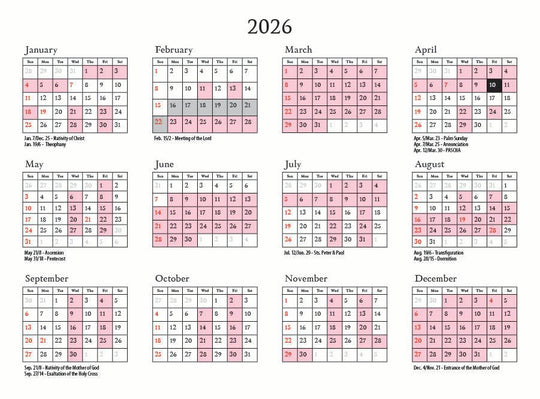 Holy Cross Monastery 2025 Photo Calendar - Holy Cross Monastery