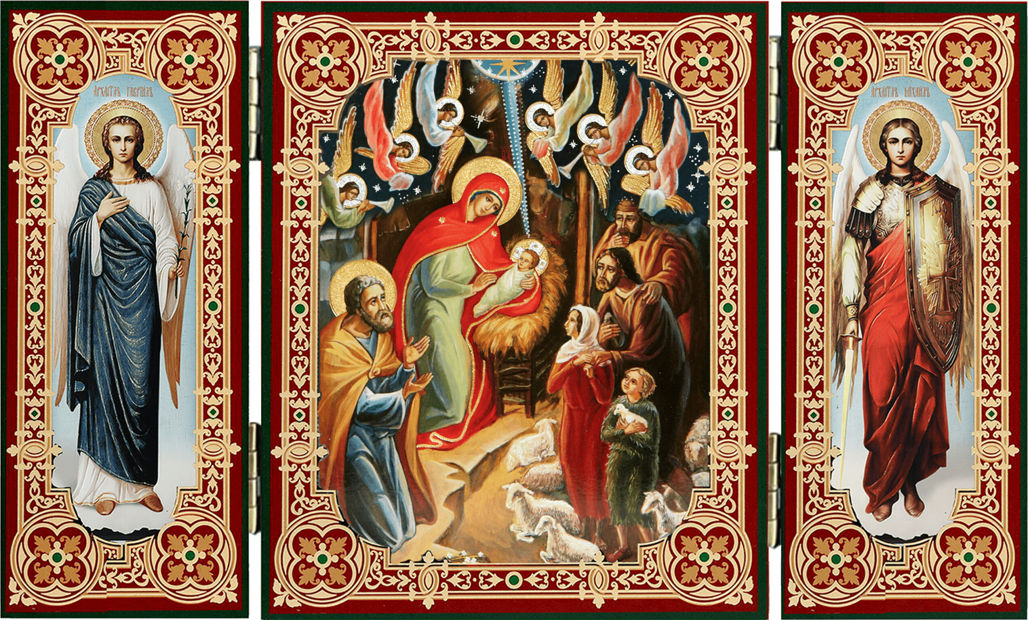 Nativity Triptych (Choir of Angels-Large) - Holy Cross Monastery