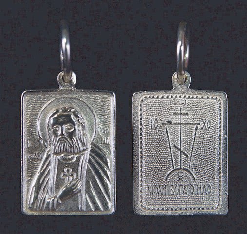 St. Seraphim Sterling Silver Medallion - Holy Cross Monastery
