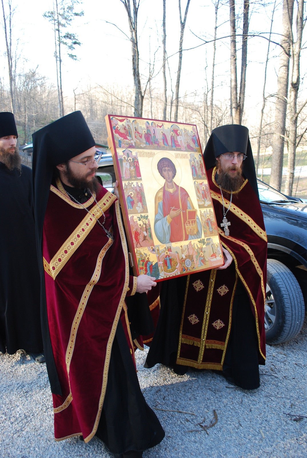 Beautiful New Icon of St. Panteleimon Arrives at the Hermitage - Holy Cross Monastery