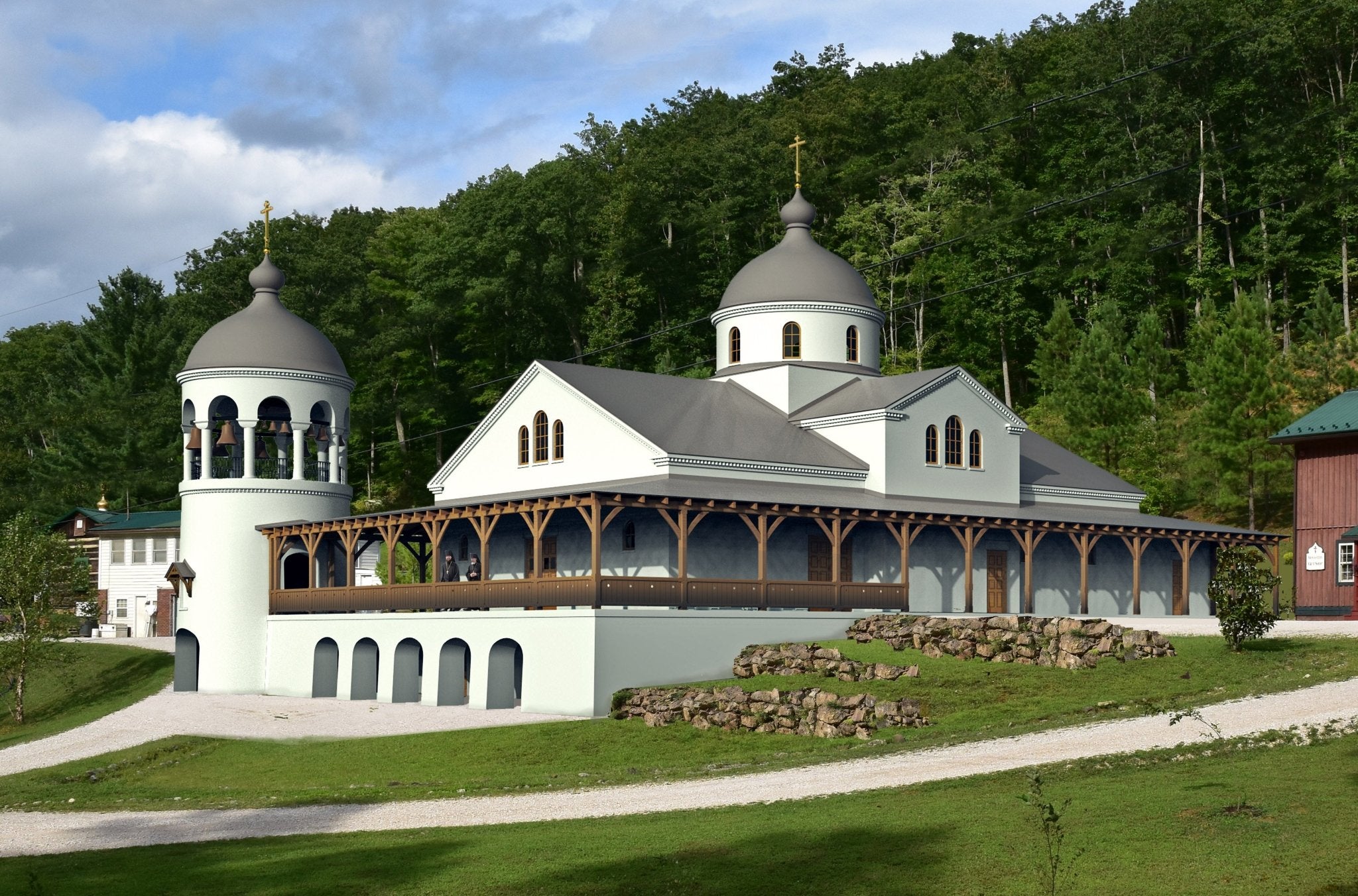Designer Delivers Plans for the New Church - Holy Cross Monastery