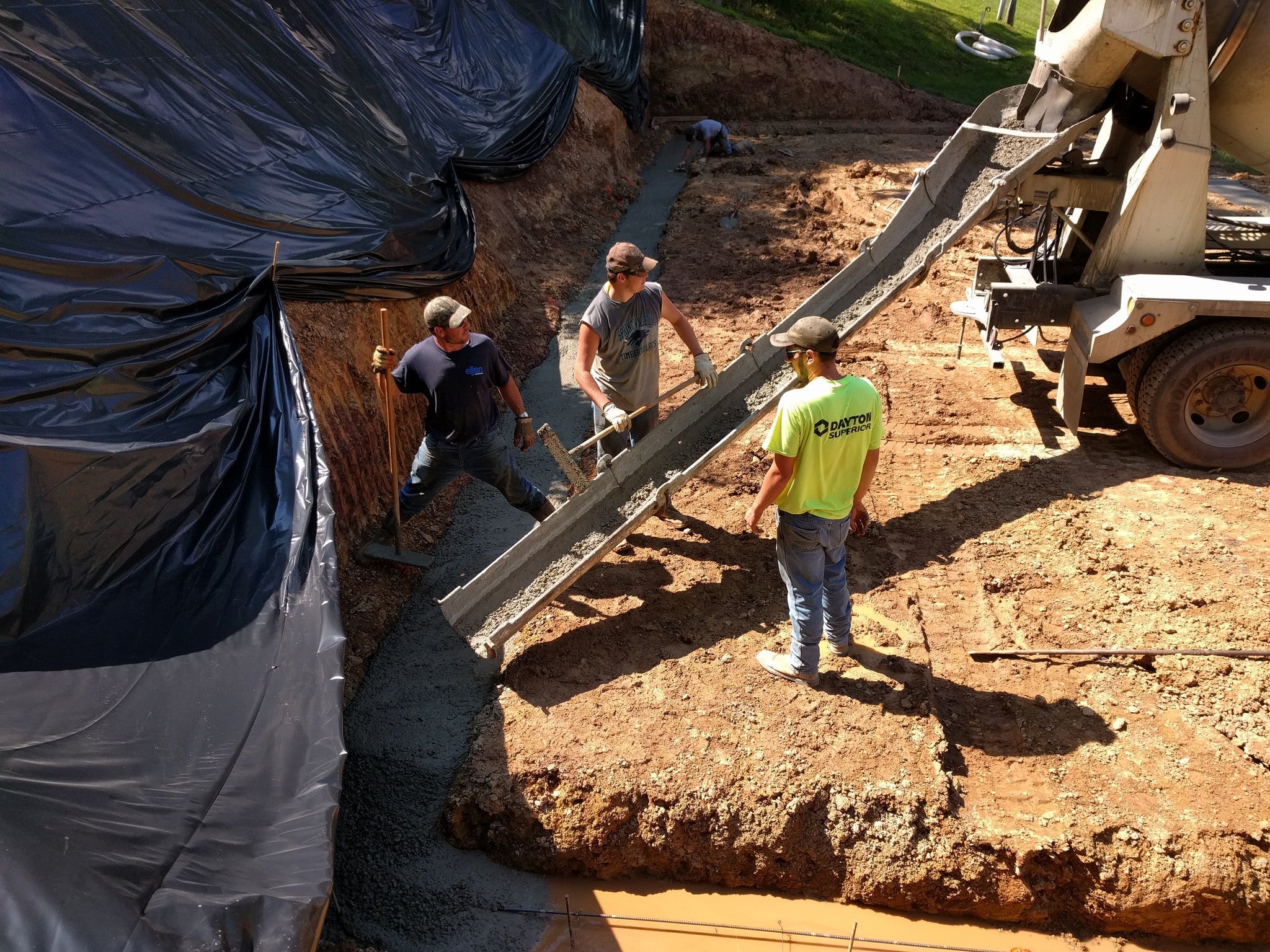 Footer Poured for Foundation of New Building