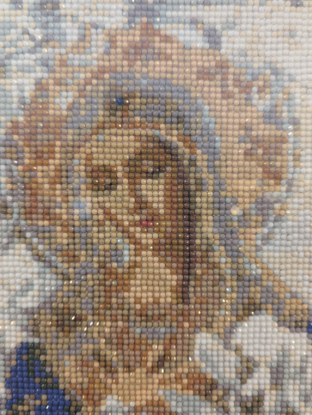 "Tenderness" Icon of the Theotokos (Beadwork)