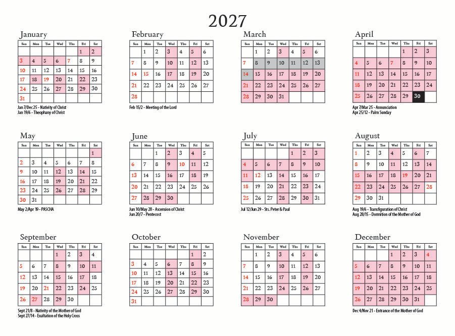 Holy Cross Monastery 2026 Photo Calendar - Holy Cross Monastery