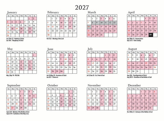 Holy Cross Monastery 2026 Photo Calendar - Holy Cross Monastery