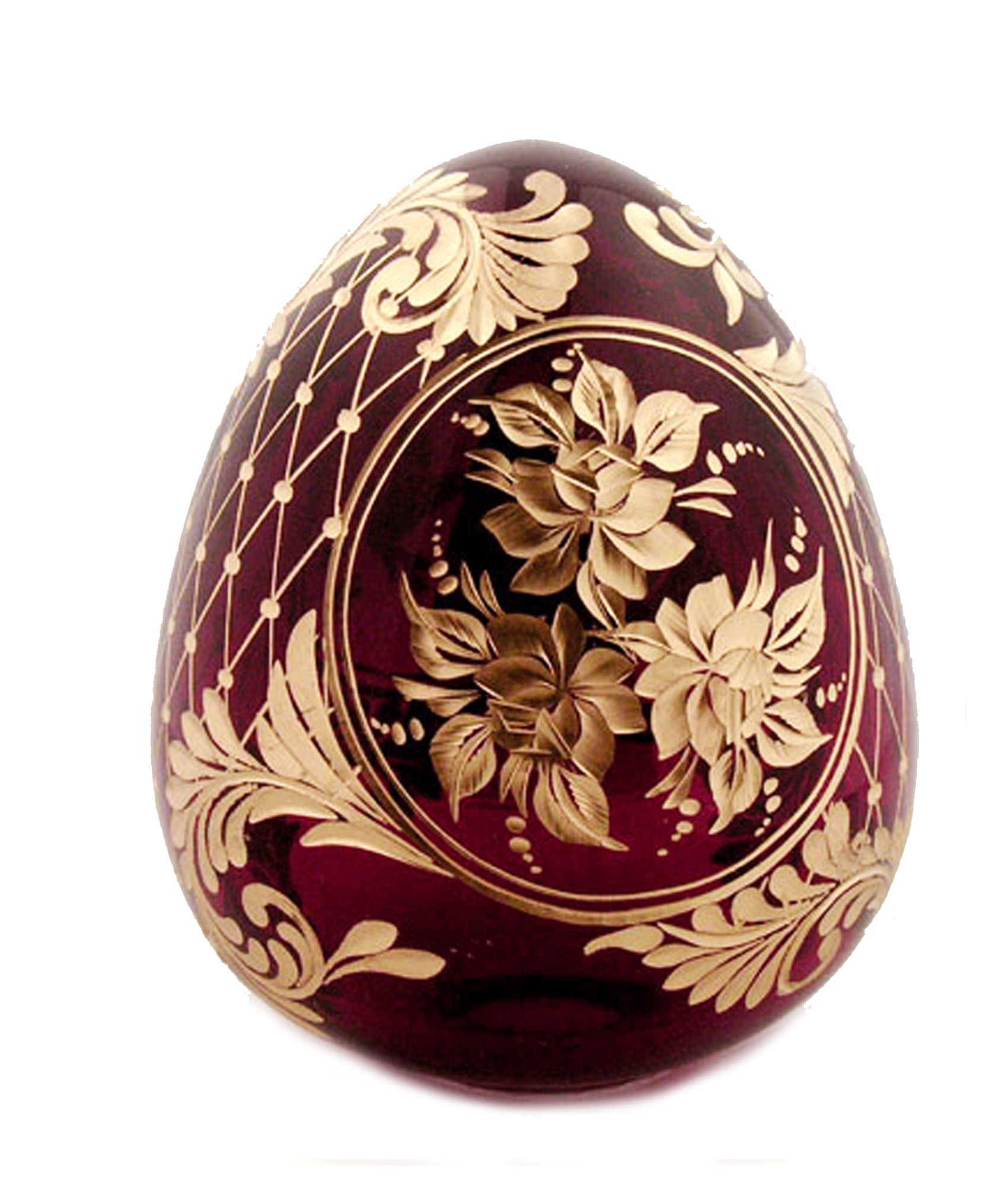 Faberge Style Crystal Egg - Red - Holy Cross Monastery