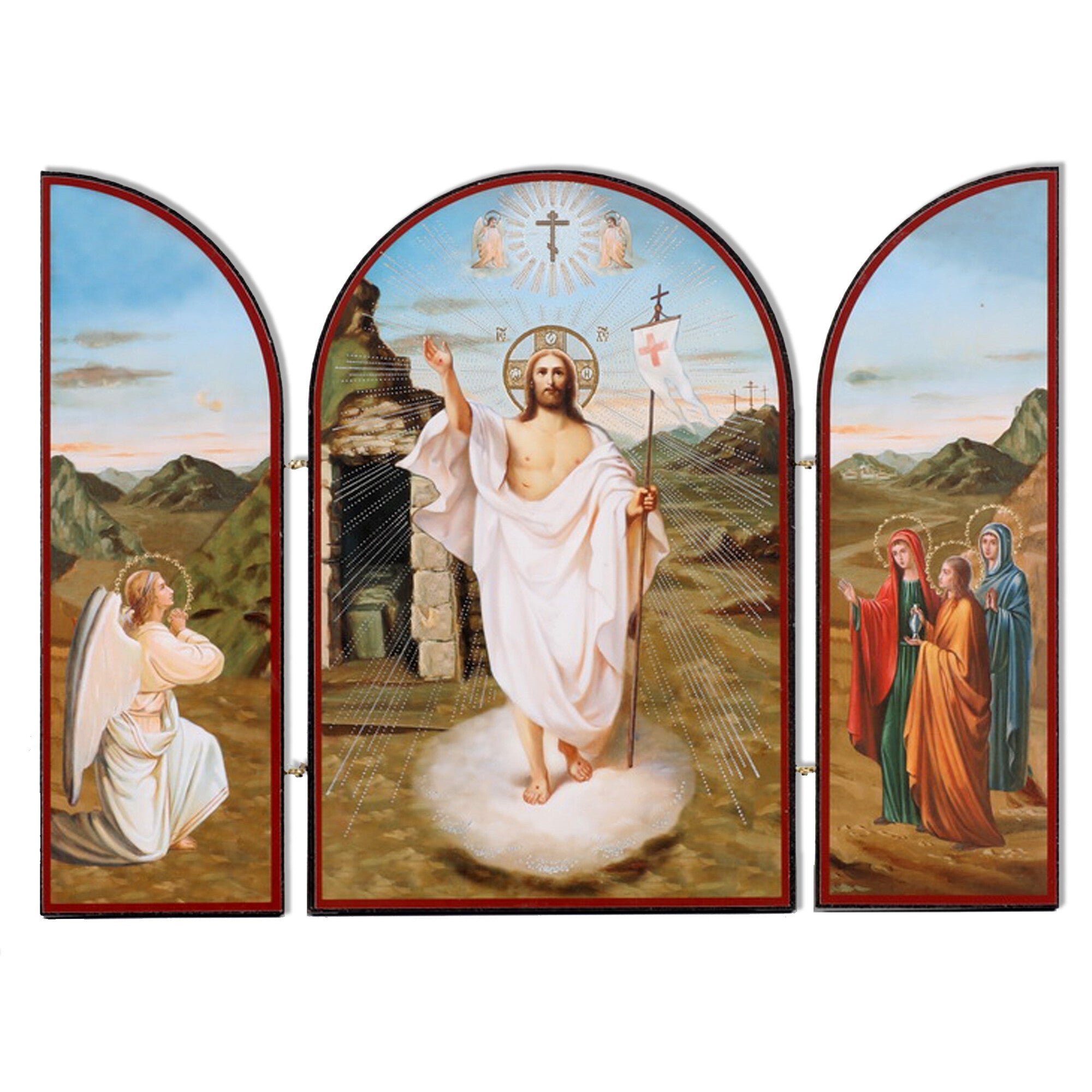 Icon Triptych - The Resurrection of Christ - Holy Cross Monastery