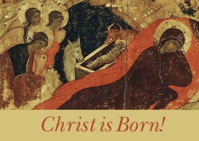 Nativity Icon Greeting Card - Holy Cross Monastery