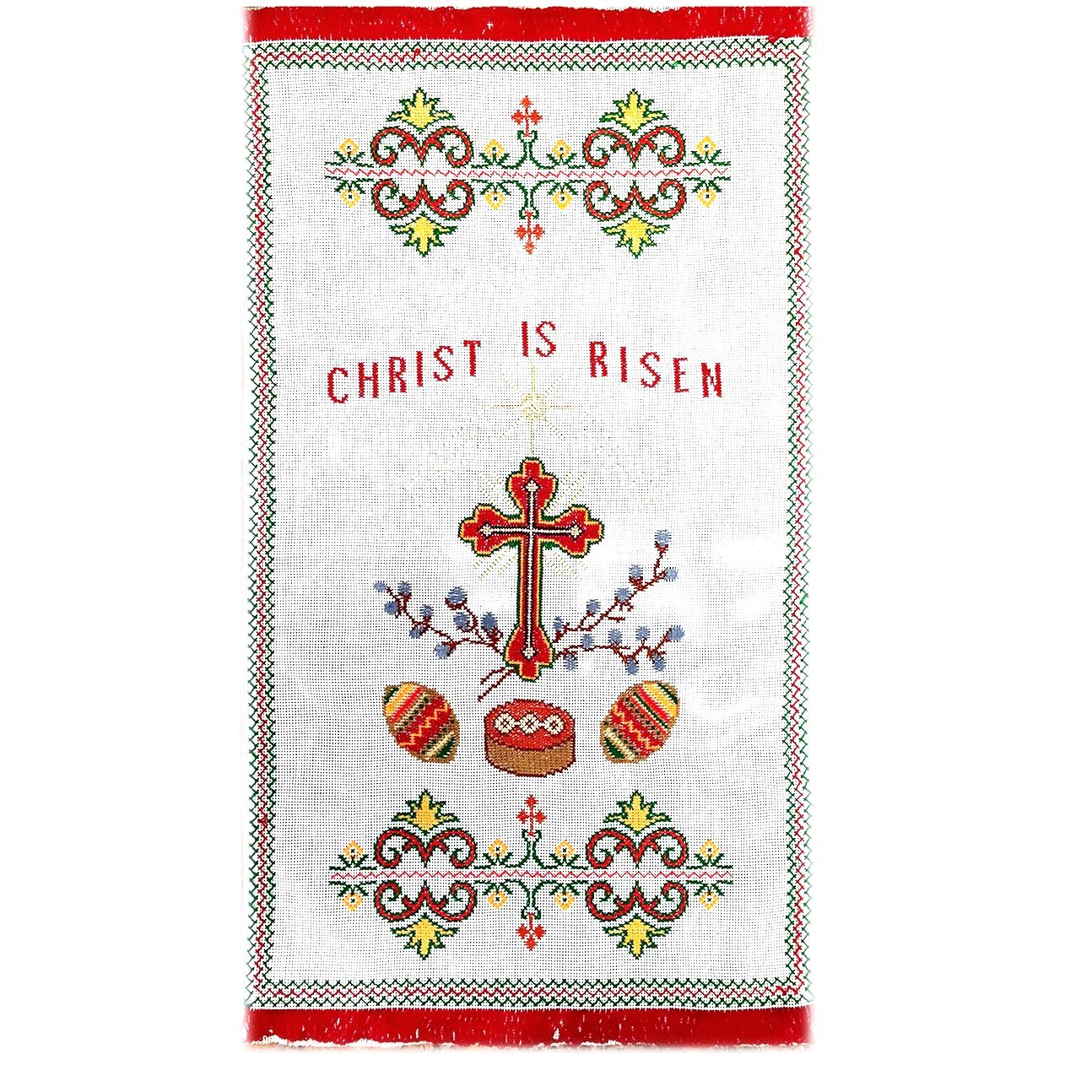 Pascha Basket Cover - Hand Embroidered - Holy Cross Monastery